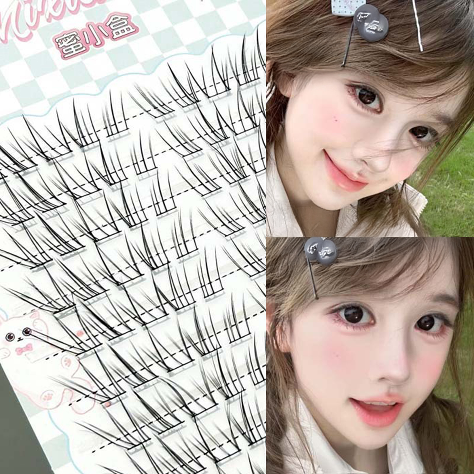 False Eyelashes Natural - 6/10rows Natural Deer Look False Eyelashes