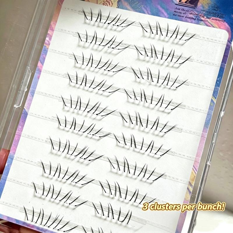 False Eyelashes Natural - Natural Comic Lower Lash Extension Clusters