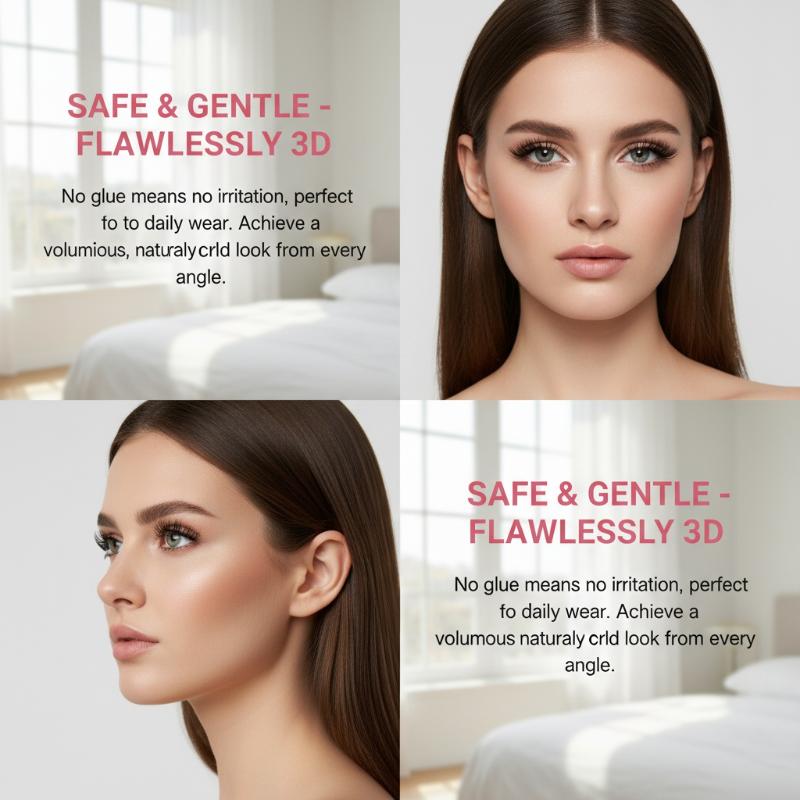 False Eyelashes Natural - Glue-Free False Eyelashes 36 Clusters C