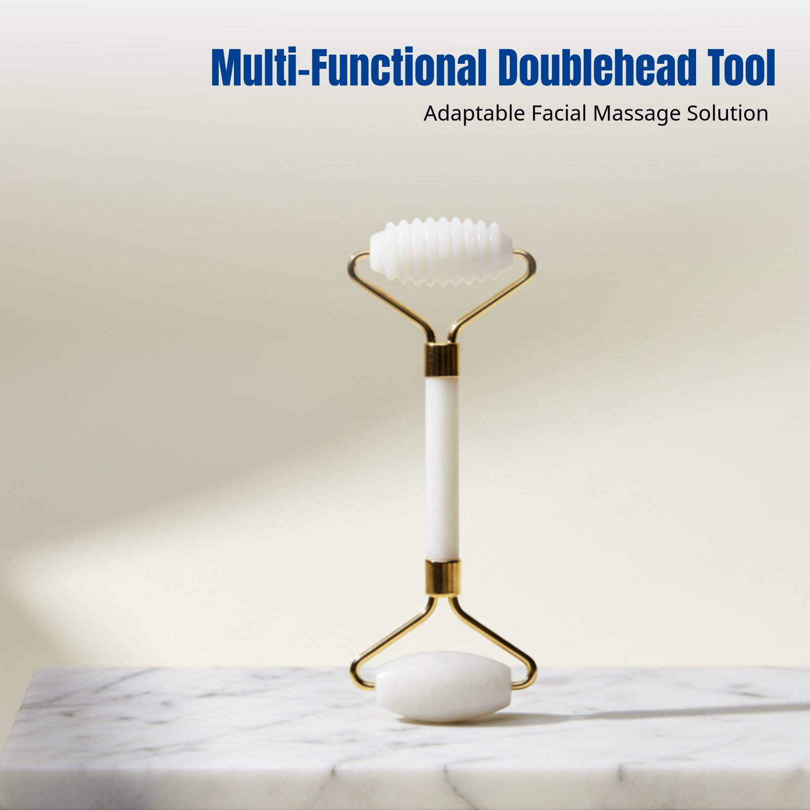 Face Massager - Gua Sha Stone Tool, Dual-Head Spiked