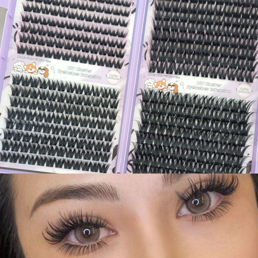 False Eyelashes Natural - 10/20/32Rows Curvature D Dense Grafted False