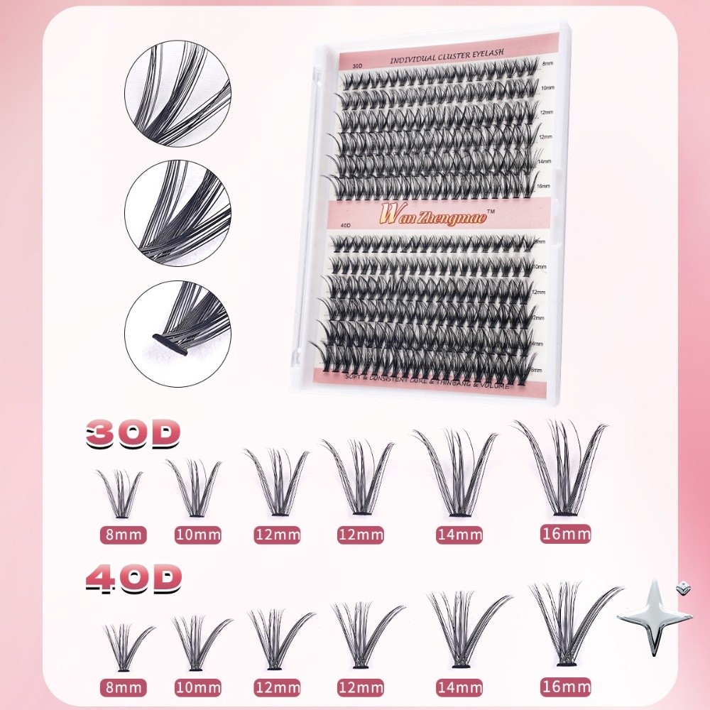False Eyelashes Natural - 8-16mm Length False Eyelashes Bond and