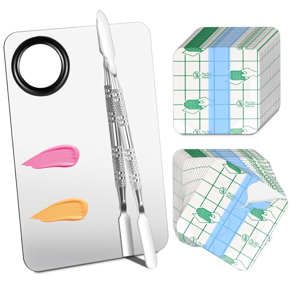 Beauty Makeup Eyeshadow Palette - Professional Reusable Stainless Steel Makeup Mixing