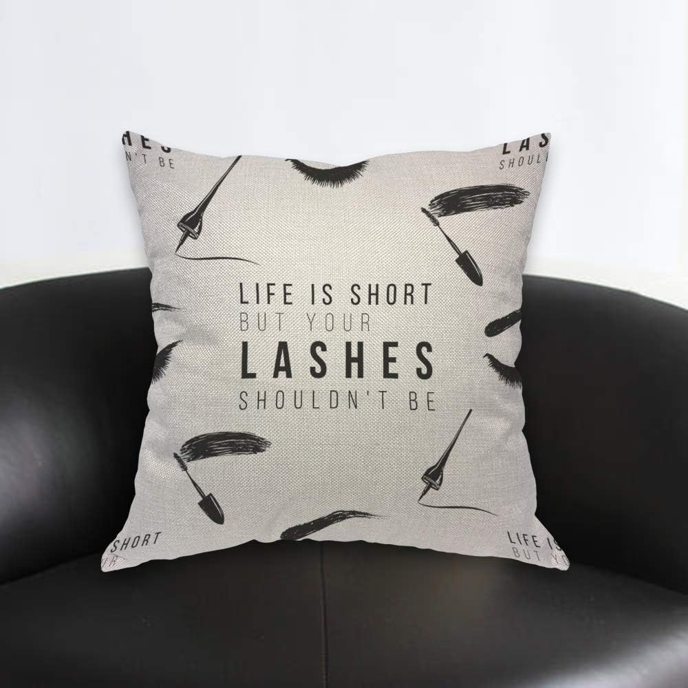 Funny Eyelash Quote Pillow Cov – обзор и цена Beauty Makeup Quotes Short