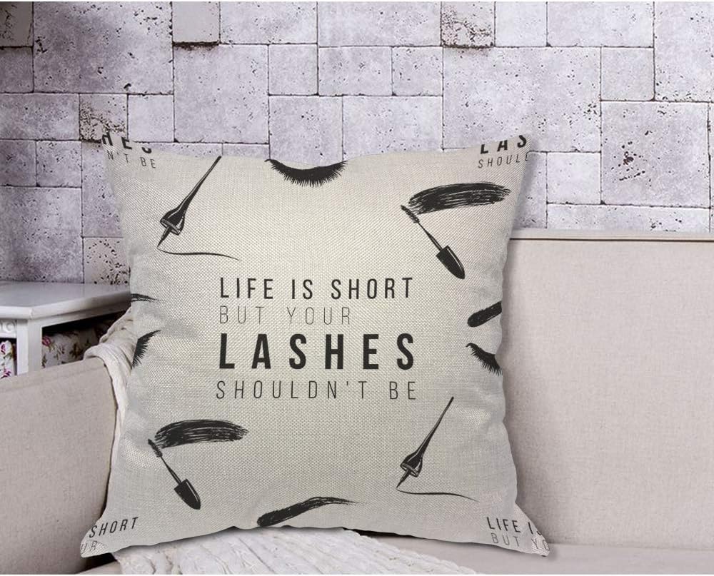 Funny Eyelash Quote Pillow Cov – обзор и цена Beauty Makeup Quotes Short