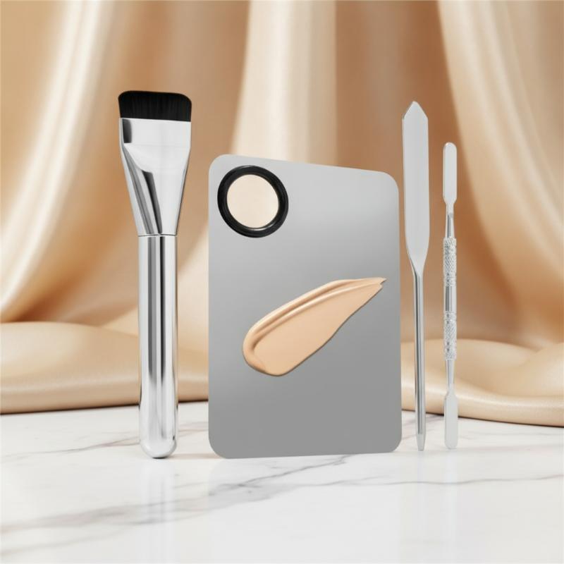 NEW 4Pcs Stainless Steel Makeu – обзор и цена Beauty Makeup Eyeshadow Palette