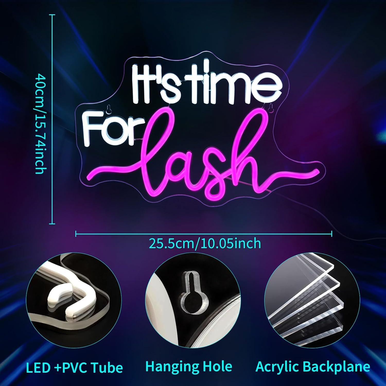 It's Time For Lash Neon Sign L – обзор и цена Beauty Makeup Bar
