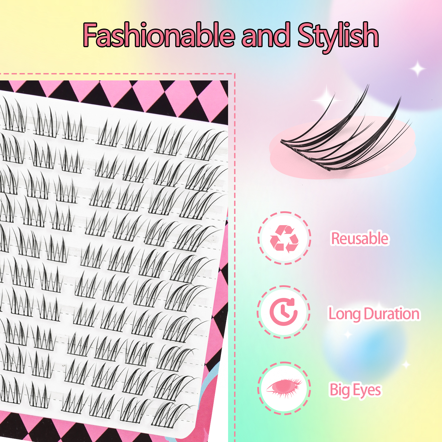 80 Clusters of Fox-Style False – обзор и цена False Eyelashes Natural