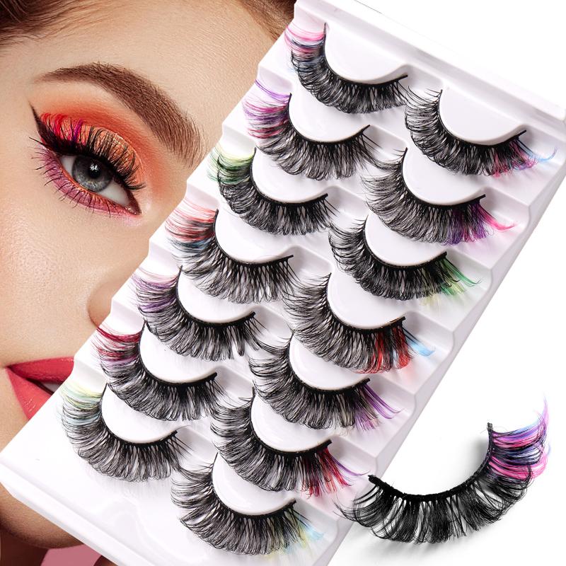 7 Pairs Colorful False Eyelash – обзор и цена False Eyelashes Natural
