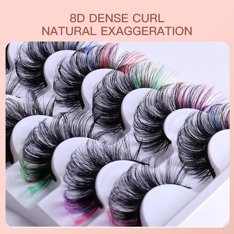 7 Pairs Colorful False Eyelash – обзор и цена False Eyelashes Natural