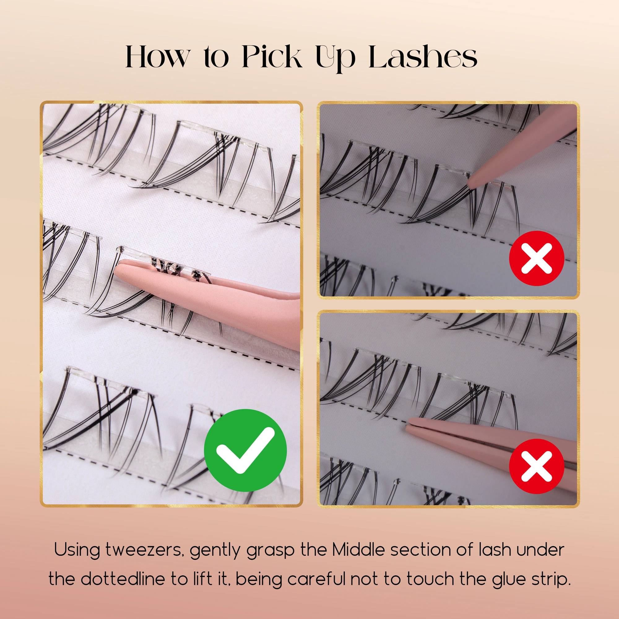 Befer No Glue Needed Lower Las – обзор и цена False Eyelashes Natural
