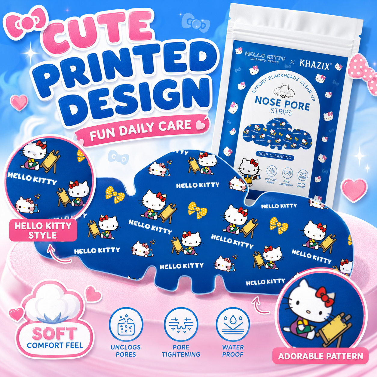 10pcs Hello Kitty Nose Pore St – обзор и цена Beauty And Makeup