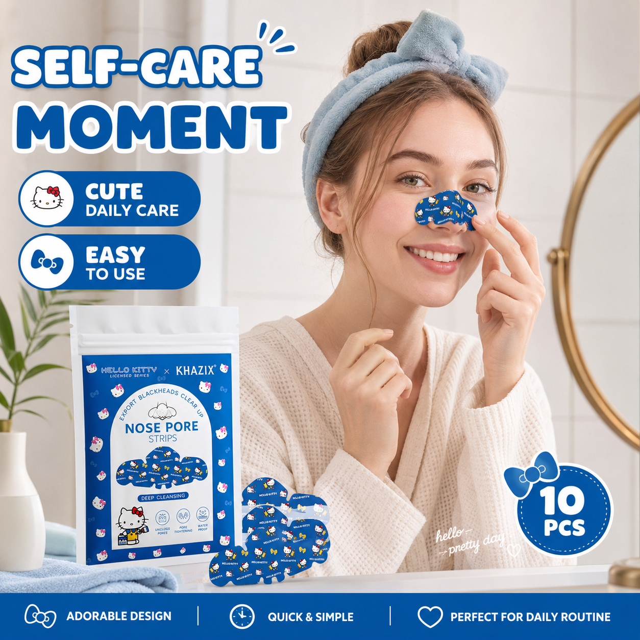 10pcs Hello Kitty Nose Pore St – обзор и цена Beauty And Makeup