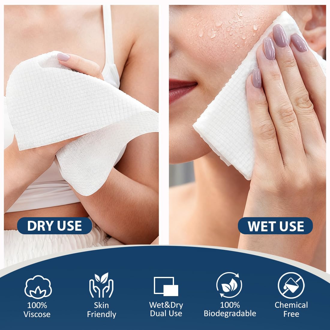 Disposable Face Towels, 100 Co – обзор и цена Kiss Beauty Makeup Remover