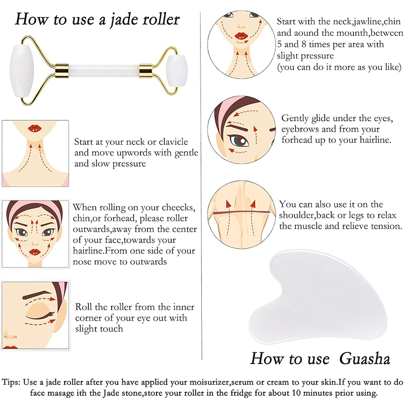 Natural Jade Roller Face Gua S – обзор и цена Face Massager