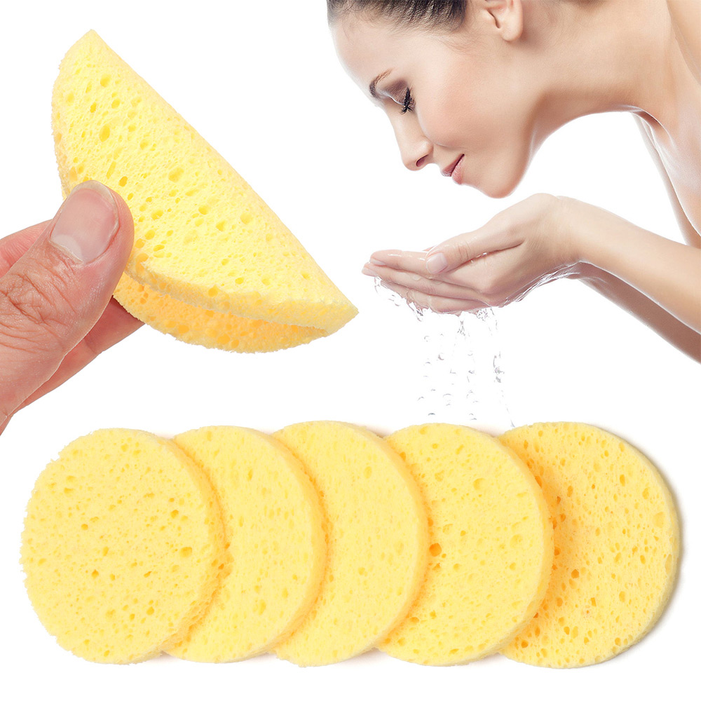 10pcs 6-9cm Yellow Face Round  – обзор и цена Kiss Beauty Makeup Remover