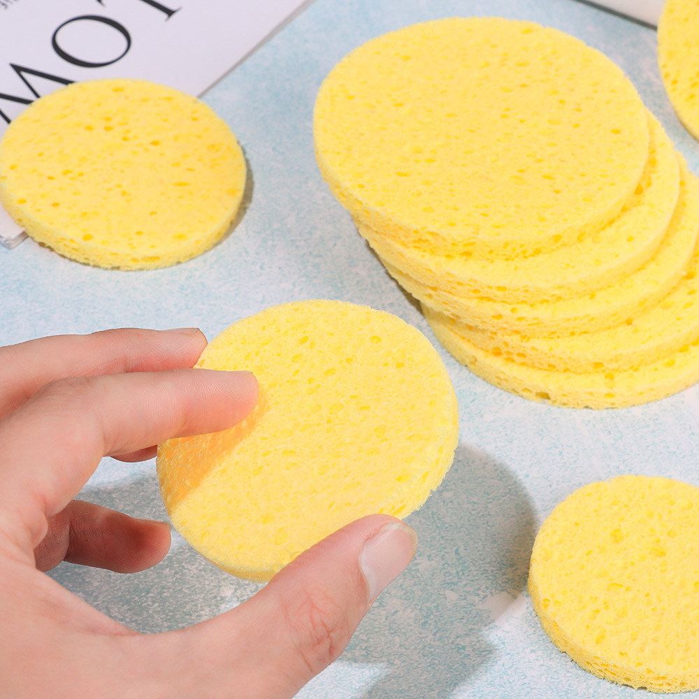 10pcs 6-9cm Yellow Face Round  – обзор и цена Kiss Beauty Makeup Remover