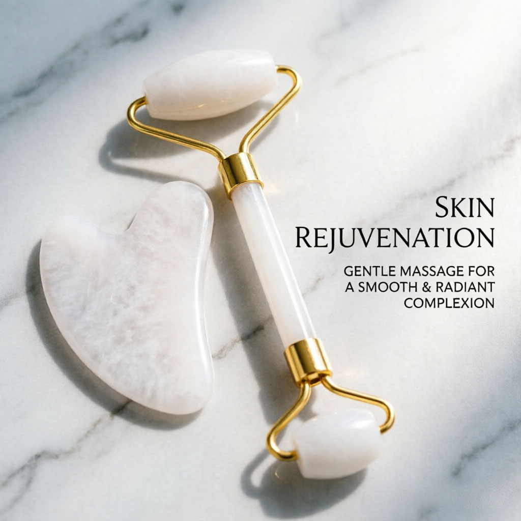 White Gua Sha Natural Jade Whi – обзор и цена Face Massager