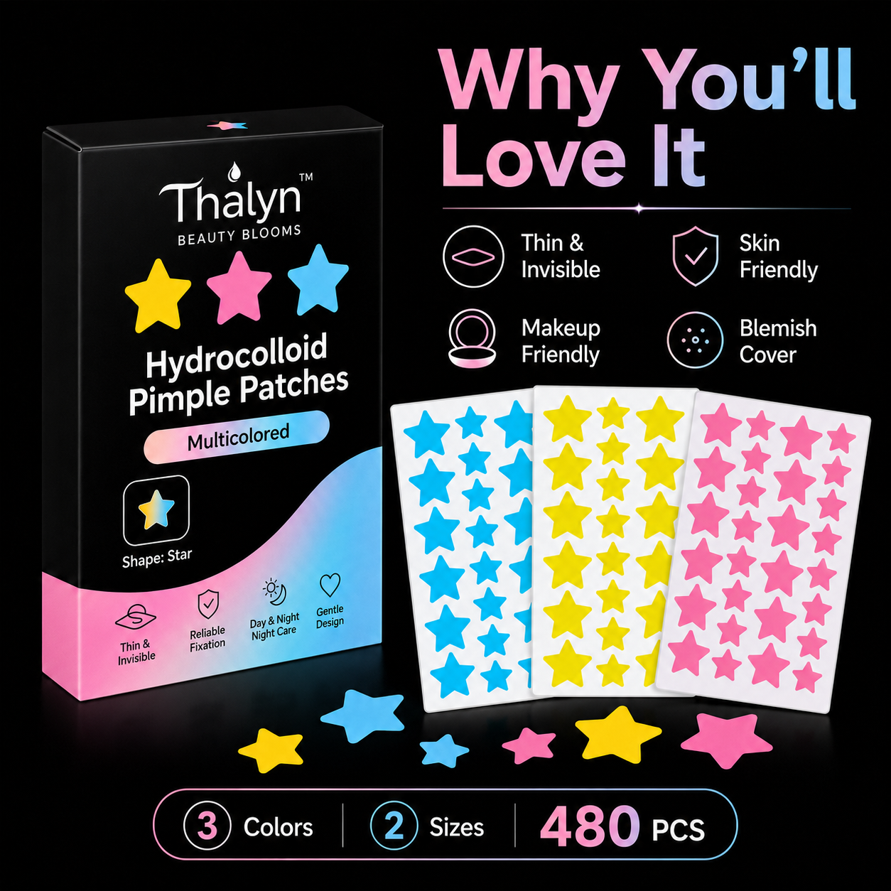 480PCS Colorful Star Pimple Pa – обзор и цена Beauty For You Makeup