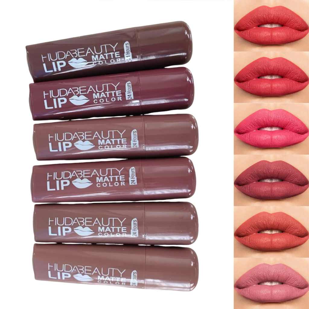 6 colors Lipstick Matte 3.8g H – обзор и цена Beauty Huda Makeup