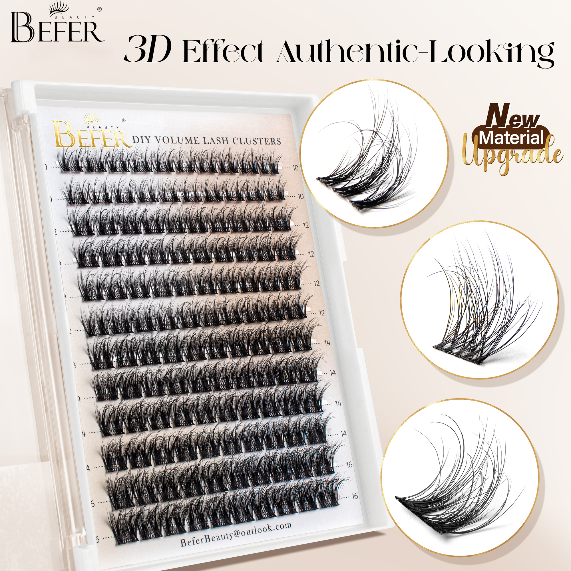 Befer Natural Lashes Clusters  – обзор и цена False Eyelashes Natural