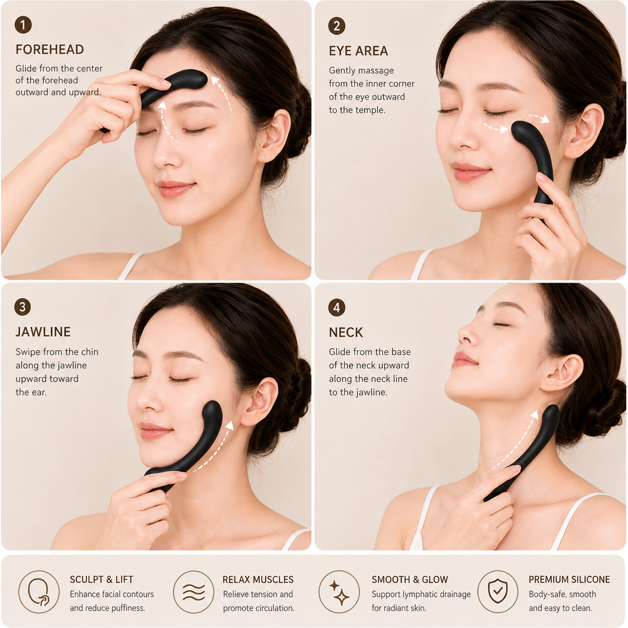 Facial Silicone Massage Manual – обзор и цена Face Massager