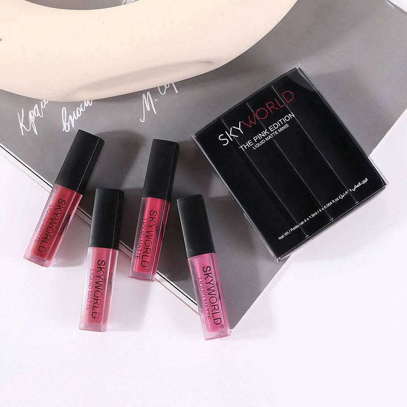 4pcs Lipstick Set Matte Lip Gl – обзор и цена Beauty Huda Makeup